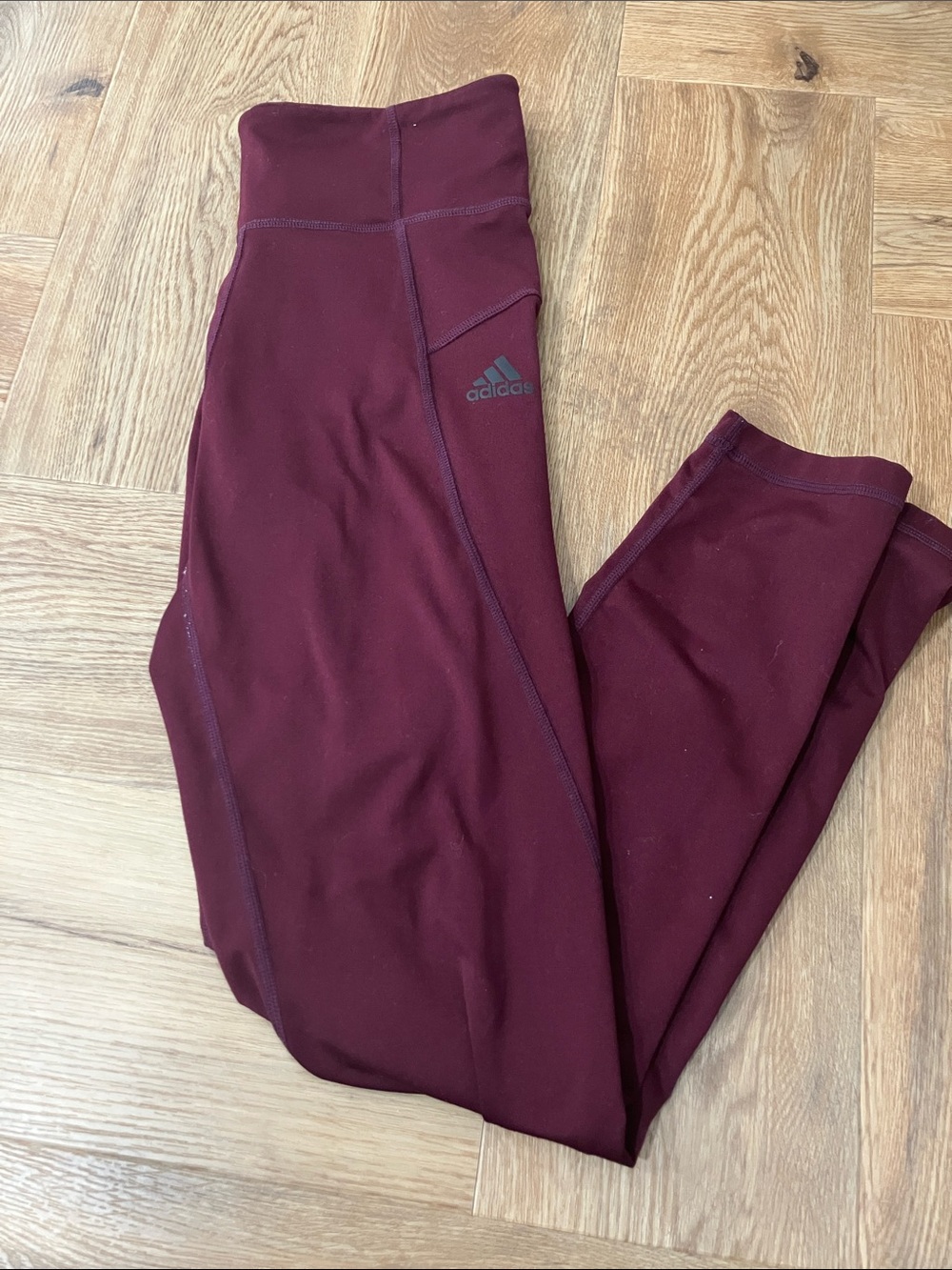 adidas Women’s Wine Red High-Rise Leggings